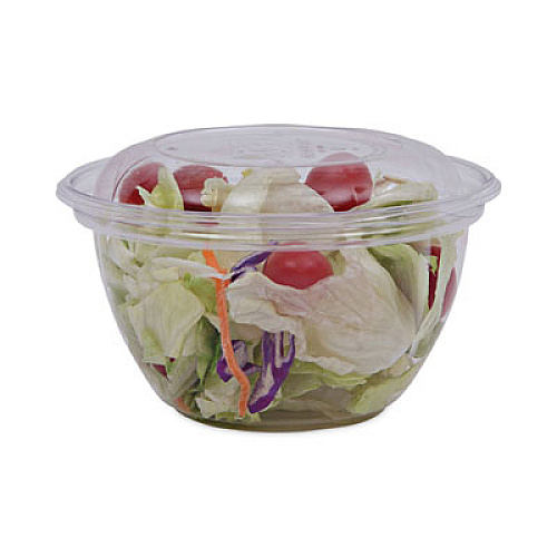 Eco-Products Renewable and Compostable Containers, 18 oz, 5.5" Diameter x 2.3" h, Clear, Plastic, 150/Carton (EPSB18)