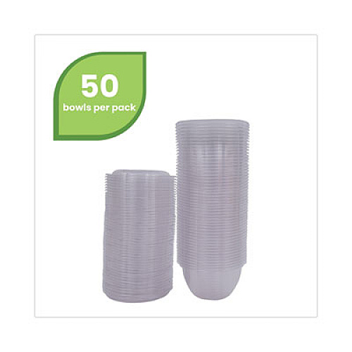 Eco-Products Renewable and Compostable Containers, 18 oz, 5.5" Diameter x 2.3" h, Clear, Plastic, 150/Carton (EPSB18)