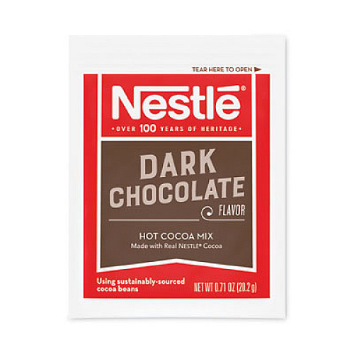 Nestl Hot Cocoa Mix, Dark Chocolate, 0.71 Packets, 50 Packets/Box, 6 Boxes/Carton (70060CT)