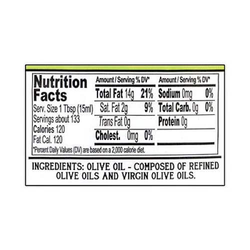 Bertolli Extra Light Tasting Olive Oil, 2 L Bottle (22000804)