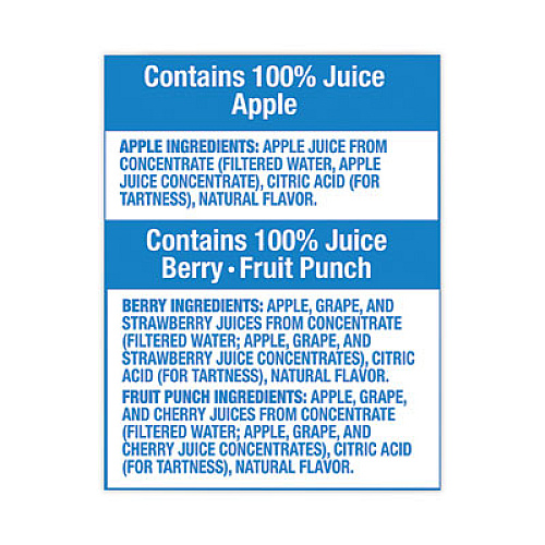 Capri Sun 100% Juice Pouches Variety Pack, 6 oz, 40 Pouches/Carton (22000720)