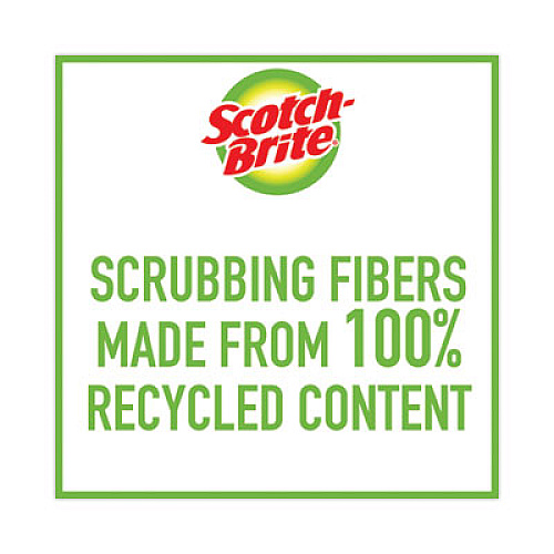 Scotch-Brite Heavy-Duty Scrub Sponge, 4.5 x 2.7, 0.6" Thick, Yellow/Green, 6/Pack (426)