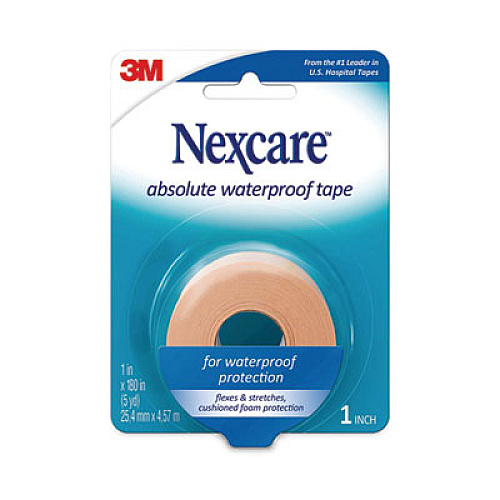 3M Nexcare Absolute Waterproof First Aid Tape, Foam, 1 x 180 (731)