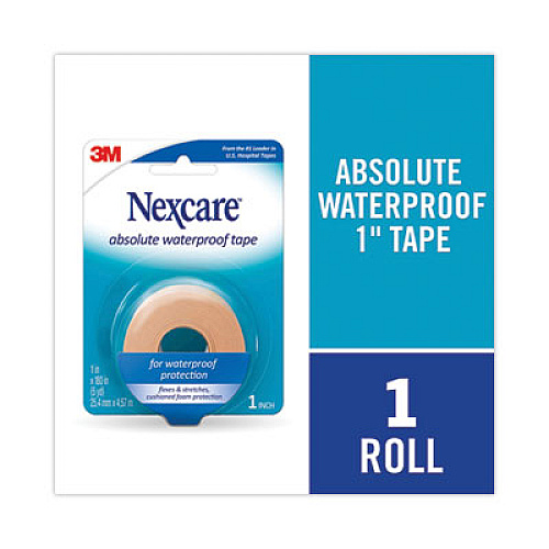3M Nexcare Absolute Waterproof First Aid Tape, Foam, 1 x 180 (731)