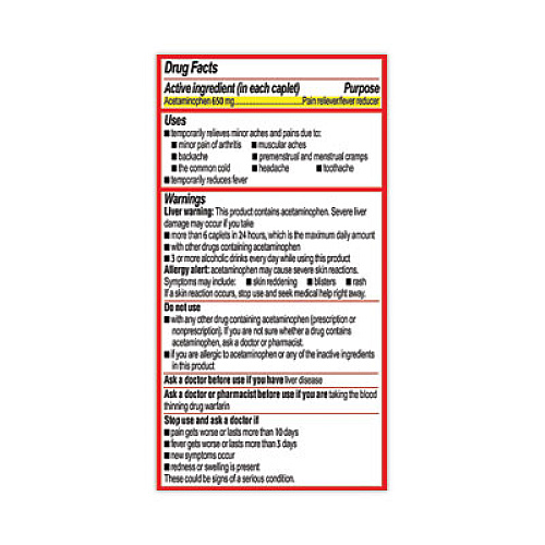 Tylenol 8-Hour Arthritis Pain Extended Release Tablets, 650 mg, 290/Bottle (22000640)