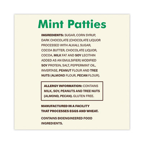 Pearson's Mint Patties,175 Individually Wrapped, 3 lb Bag (20900558)