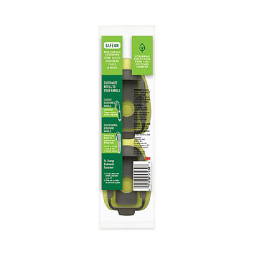 Scotch-Brite Soap-Dispensing Dishwand Sponge Refills, 2.9 x 2.2, Green, 2/Pack (4817RSC)