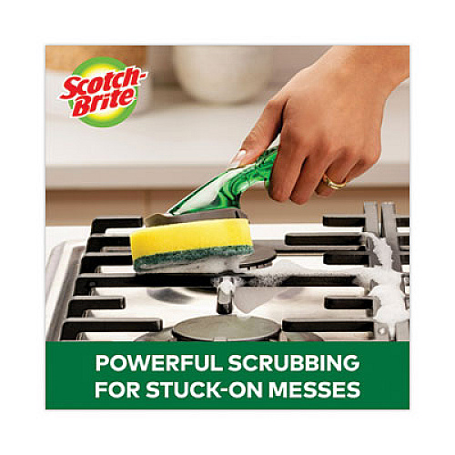 Scotch-Brite Soap-Dispensing Dishwand Sponge Refills, 2.9 x 2.2, Green, 2/Pack (4817RSC)