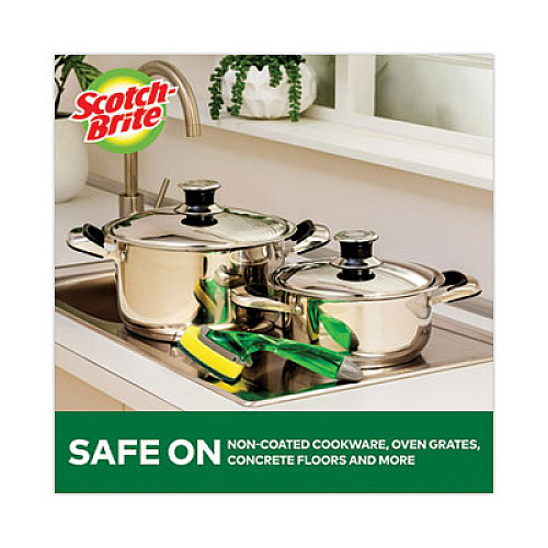 Scotch-Brite Soap-Dispensing Dishwand Sponge Refills, 2.9 x 2.2, Green, 2/Pack (4817RSC)