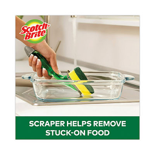 Scotch-Brite Soap-Dispensing Dishwand Sponge Refills, 2.9 x 2.2, Green, 2/Pack (4817RSC)