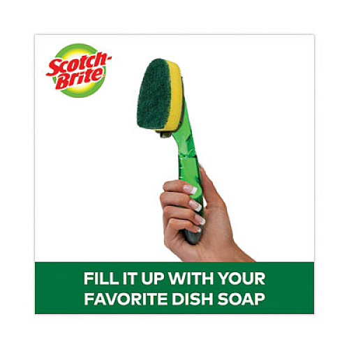 Scotch-Brite Soap-Dispensing Dishwand Sponge Refills, 2.9 x 2.2, Green, 2/Pack (4817RSC)