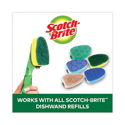 Scotch-Brite Soap-Dispensing Dishwand Sponge Refills, 2.9 x 2.2, Green, 2/Pack (4817RSC)