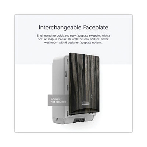 Kimberly-Clark Professional* ICON Faceplate for Automatic Soap and Sanitizer Dispenser, 8.25 x 22 x 12.12, Ebony Woodgrain (58834)