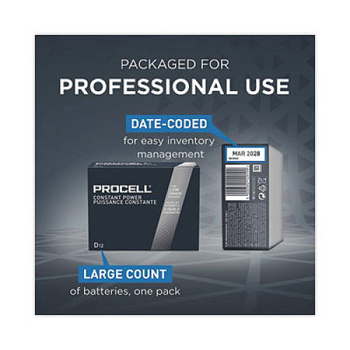 Procell Professional Alkaline D Batteries, 12/Box (PC1300)