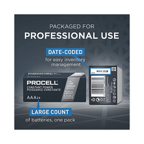 Procell Professional Alkaline AAA Batteries, 24/Box (PC2400BKD)