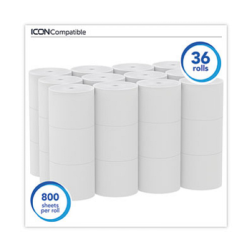 Scott Essential Extra Soft Coreless Standard Roll Bath Tissue, Septic Safe, 2-Ply, White, 800 Sheets/Roll, 36 Rolls/Carton (07001)