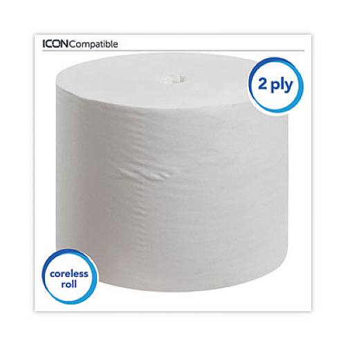 Scott Essential Extra Soft Coreless Standard Roll Bath Tissue, Septic Safe, 2-Ply, White, 800 Sheets/Roll, 36 Rolls/Carton (07001)