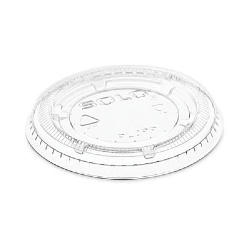 Dart Portion/Souffle Cup Lids, Fits 1.5 oz to 2.5 oz Portion Containers, Plastic, Clear, 125/Sleeve, 20 Sleeves/Carton (PL2PP)
