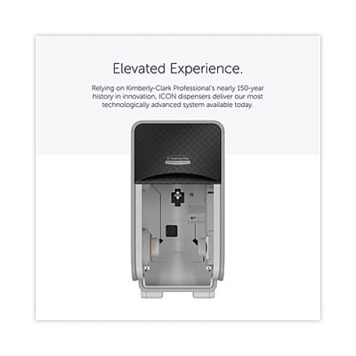 Kimberly-Clark Professional* ICON Coreless Standard Roll Toilet Paper Dispenser, 7.18 x 13.37 x 7.06, Black Mosaic (58721)
