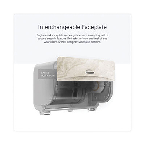 Kimberly-Clark Professional* ICON Faceplate for Coreless Standard Roll Toilet Paper Dispenser, 3.56 x 12 x 1.5, Warm Marble (58792)