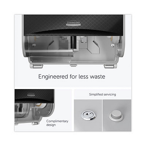 Kimberly-Clark Professional* ICON Coreless Standard Roll Toilet Paper Dispenser, 8.43 x 13 x 7.25, Black Mosaic (58722)