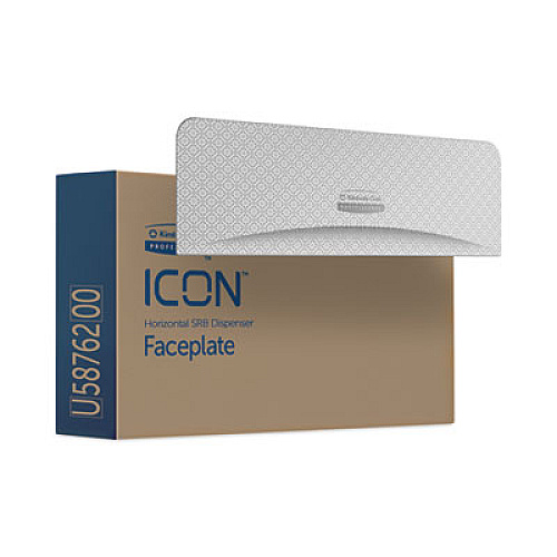 Kimberly-Clark Professional* ICON Faceplate for Coreless Standard Roll Toilet Paper Dispenser, 3.56 x 12 x 1.5, Silver Mosaic (58762)