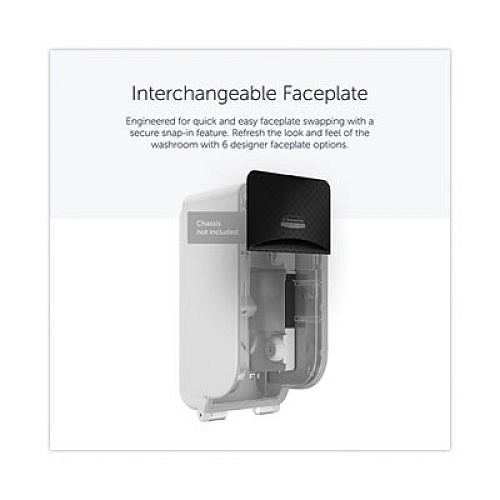 Kimberly-Clark Professional* ICON Faceplate for Coreless Standard Roll Toilet Paper Dispenser, 4.25 x 6 x 1.5, Black Mosaic (58781)