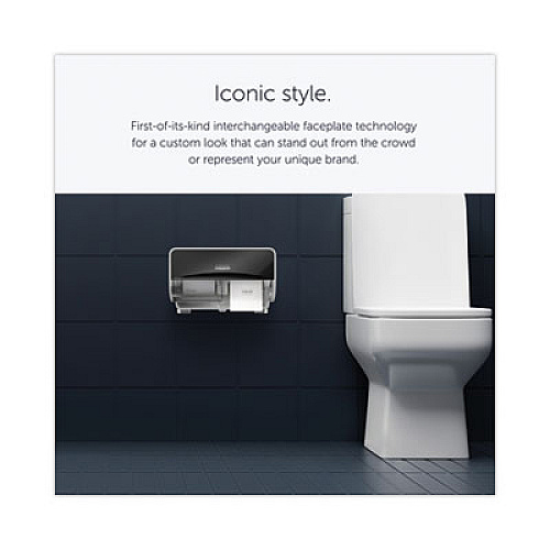 Kimberly-Clark Professional* ICON Coreless Standard Roll Toilet Paper Dispenser, 8.43 x 13 x 7.25, Black Mosaic (58722)