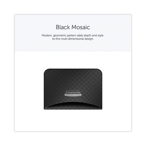 Kimberly-Clark Professional* ICON Faceplate for Coreless Standard Roll Toilet Paper Dispenser, 4.25 x 6 x 1.5, Black Mosaic (58781)