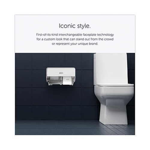 Kimberly-Clark Professional* ICON Coreless Standard Roll Toilet Paper Dispenser, 8.43 x 13 x 7.25, Silver Mosaic (53698)