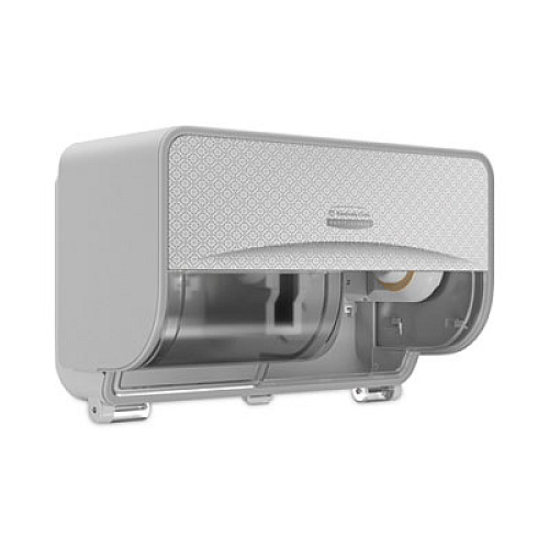 Kimberly-Clark Professional* ICON Coreless Standard Roll Toilet Paper Dispenser, 8.43 x 13 x 7.25, Silver Mosaic (53698)