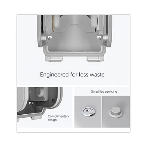Kimberly-Clark Professional* ICON Coreless Standard Roll Toilet Paper Dispenser, 7.18 x 13.37 x 7.06, Silver Mosaic (53696)