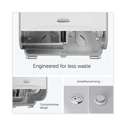Kimberly-Clark Professional* ICON Coreless Standard Roll Toilet Paper Dispenser, 8.43 x 13 x 7.25, White Mosaic (58712)