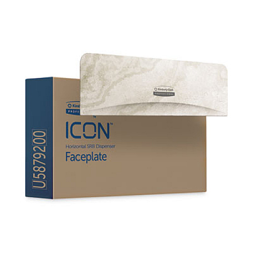 Kimberly-Clark Professional* ICON Faceplate for Coreless Standard Roll Toilet Paper Dispenser, 3.56 x 12 x 1.5, Warm Marble (58792)