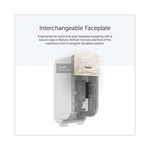 Kimberly-Clark Professional* ICON Faceplate for Coreless Standard Roll Toilet Paper Dispenser, 4.25 x 6 x 1.5, Warm Marble (58791)