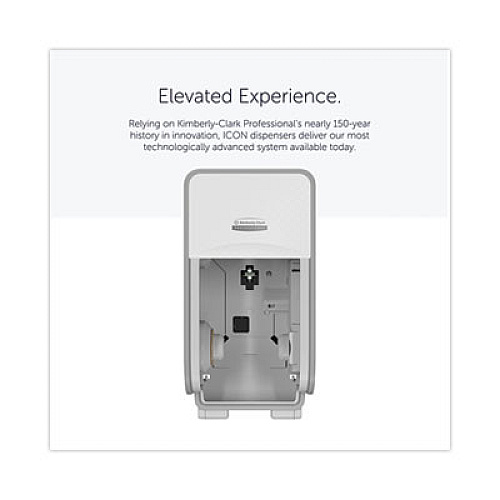 Kimberly-Clark Professional* ICON Coreless Standard Roll Toilet Paper Dispenser, 7.18 x 13.37 x 7.06, White Mosaic (58711)