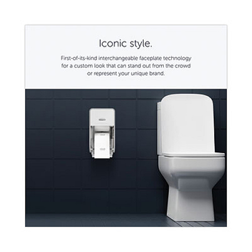 Kimberly-Clark Professional* ICON Coreless Standard Roll Toilet Paper Dispenser, 7.18 x 13.37 x 7.06, White Mosaic (58711)
