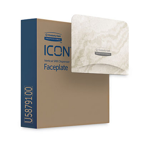 Kimberly-Clark Professional* ICON Faceplate for Coreless Standard Roll Toilet Paper Dispenser, 4.25 x 6 x 1.5, Warm Marble (58791)