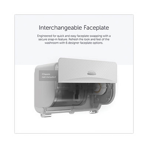Kimberly-Clark Professional* ICON Faceplate for Coreless Standard Roll Toilet Paper Dispenser, 3.56 x 12 x 1.5, White Mosaic (58772)