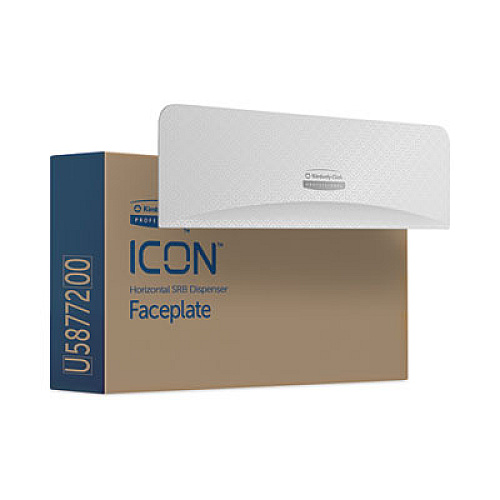 Kimberly-Clark Professional* ICON Faceplate for Coreless Standard Roll Toilet Paper Dispenser, 3.56 x 12 x 1.5, White Mosaic (58772)