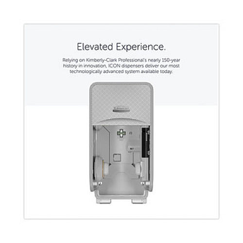Kimberly-Clark Professional* ICON Coreless Standard Roll Toilet Paper Dispenser, 7.18 x 13.37 x 7.06, Silver Mosaic (53696)