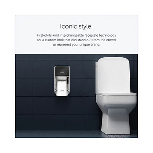 Kimberly-Clark Professional* ICON Coreless Standard Roll Toilet Paper Dispenser, 7.18 x 13.37 x 7.06, Black Mosaic (58721)