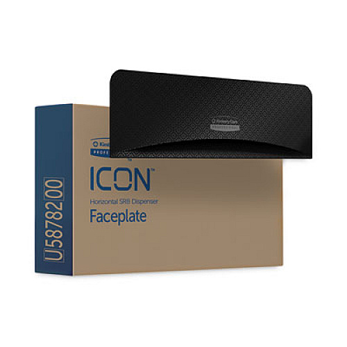 Kimberly-Clark Professional* ICON Faceplate for Coreless Standard Roll Toilet Paper Dispenser, 3.56 x 12 x 1.5, Black Mosaic (58782)