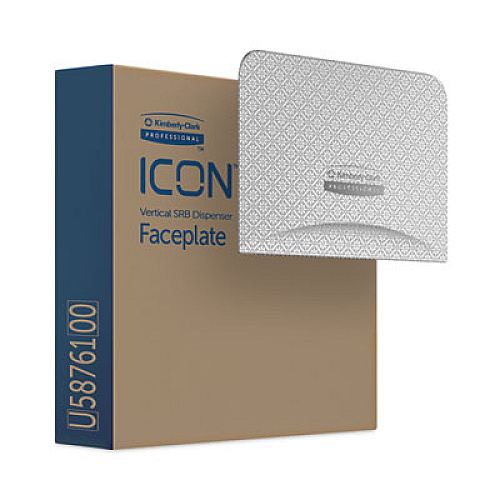 Kimberly-Clark Professional* ICON Faceplate for Coreless Standard Roll Toilet Paper Dispenser, 4.25 x 6 x 1.5, Silver Mosaic (58761)