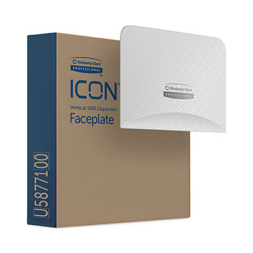 Kimberly-Clark Professional* ICON Faceplate for Coreless Standard Roll Toilet Paper Dispenser, 4.25 x 6 x 1.5, White Mosaic (58771)