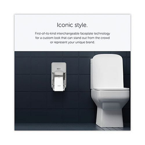 Kimberly-Clark Professional* ICON Coreless Standard Roll Toilet Paper Dispenser, 7.18 x 13.37 x 7.06, Silver Mosaic (53696)