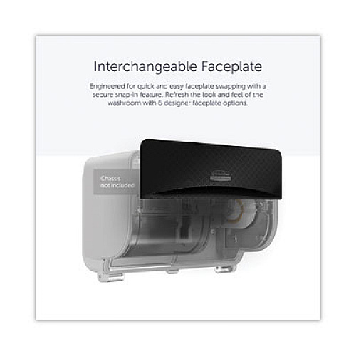 Kimberly-Clark Professional* ICON Faceplate for Coreless Standard Roll Toilet Paper Dispenser, 3.56 x 12 x 1.5, Black Mosaic (58782)