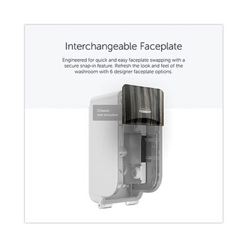 Kimberly-Clark Professional* ICON Faceplate for Coreless Standard Roll Toilet Paper Dispenser, 4.25 x 6 x 1.5, Ebony Woodgrain (58831)