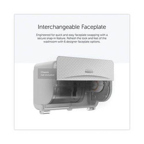 Kimberly-Clark Professional* ICON Faceplate for Coreless Standard Roll Toilet Paper Dispenser, 3.56 x 12 x 1.5, Silver Mosaic (58762)
