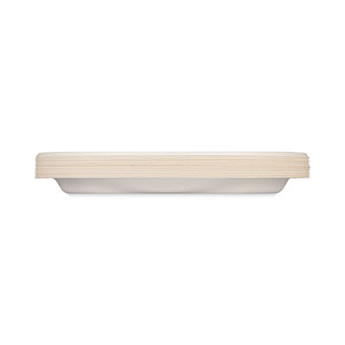 Hefty ECOSAVE Tableware, Plate, Sugarcane, 10.13" dia, White, 16/Pack, 12 Packs/Carton (D71016)